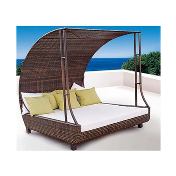 

Factory outlets Latest Designs Wicker Daybed Outdoor Sun Bed unique rattan day bed