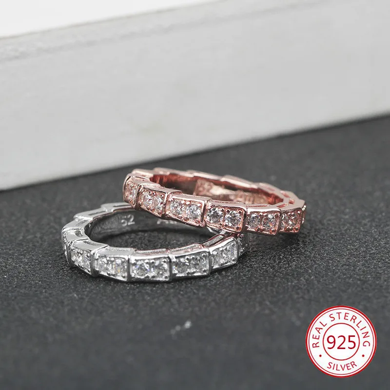 

925 sterling silver female ring creative personality snake styling jewelry couple fashion lover gift 2019 new hot