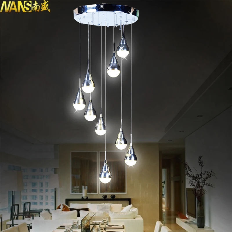 

NANS 27 Watt Replaceable LED Bulb Pendant Light Meteor Rain Meteoric Shower Stair Bar Droplight LED Lamp AC110-240V Lighting