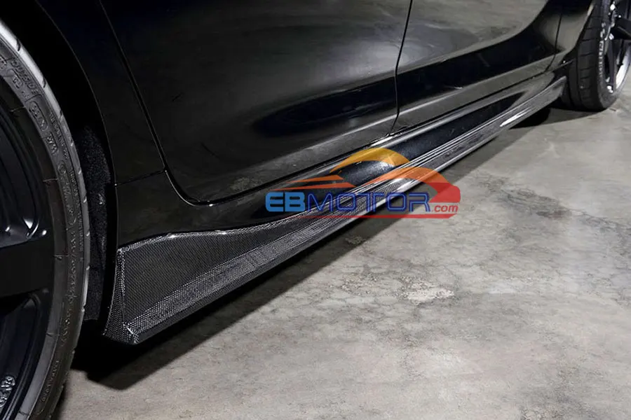 3D Style Real Carbon Fiber Side Skirts 2 Pcs For BMW F06 640i   650i M6 Grand Coupe M-Sport package 2013UP