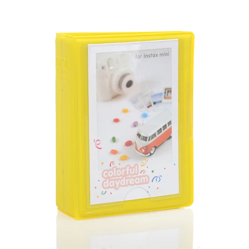 Милый мини вмещает 28 фотографий Instax Мини камера альбом фотоальбом для мини Fuji Instax и имя карты 7s 8 25 50s Мини Фотоальбом - Цвет: Цвет: желтый
