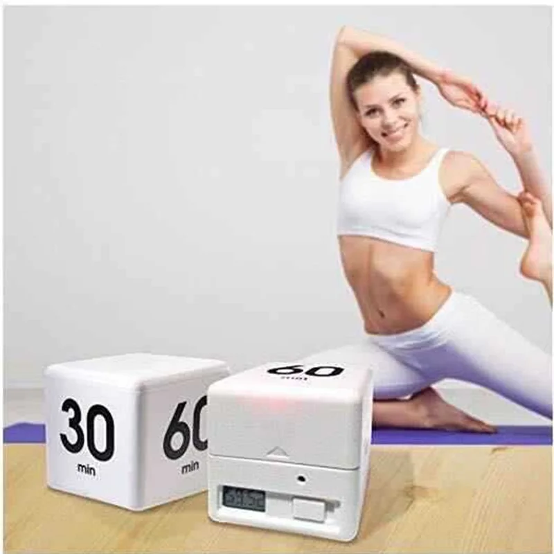 

Cube LED Alarm Clock Mini Digital Clock 5, 15, 30, 60m Countdown Timer Electronic Desk Alarm Clock Timers for Yoga Home Decor