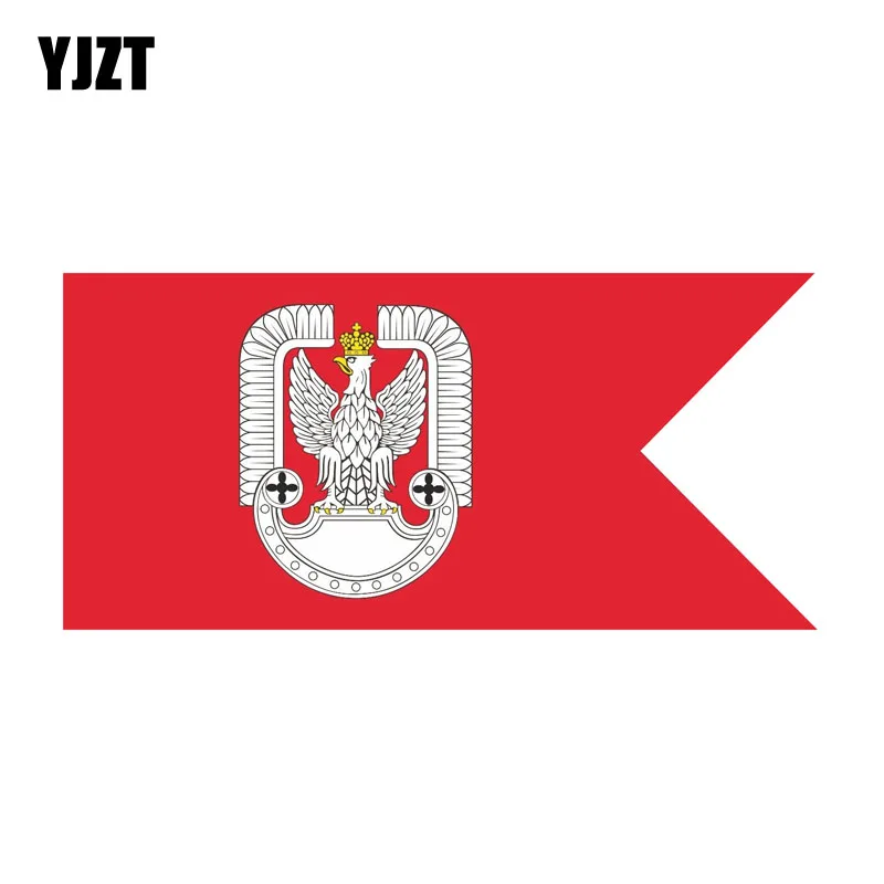 YJZT 14CM*6.5CM Car Styling Polish Poland Air Force Flag Decal Body Car Sticker 6-1567