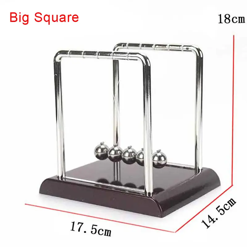 Early Fun Development Educational Toy Gift Newtons Cradle Steel Bumper Balance Ball Physics Science Pendulum For Desk Decor U3