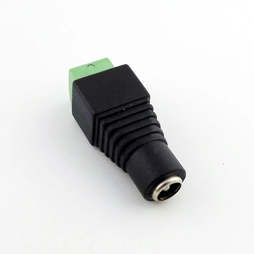 5 шт. DC Power мм x 2 1 Гнездовой разъем для камеры видеонаблюдения LED Balun адаптер