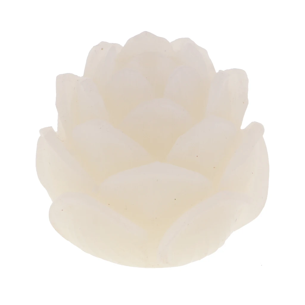20mm White Bodhi Seed Craft Beads Wood Carved Lotus Flower DIY Beads Tibetan Buddhist Mala Beads For Jewelry Making Bracelet