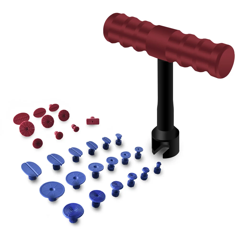 

Paintless Dent Repair T-Bar Dent Puller Slide Reverse Hammer PDR Glue Tabs Suction Cup For Dent Removal