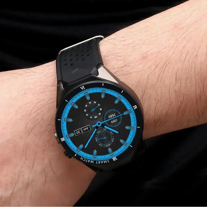 GEJIAN KW88 Pro Android 7 0 смарт телефон часы MTK6580 четырехъядерный 1 ГБ 16 39 дюйма 400*400 экран с