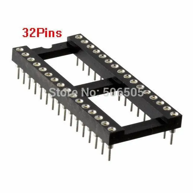 

32P Round hole IC socket DIP 32 DIP-32Pins seat microcontroller socket 10pcs/lot