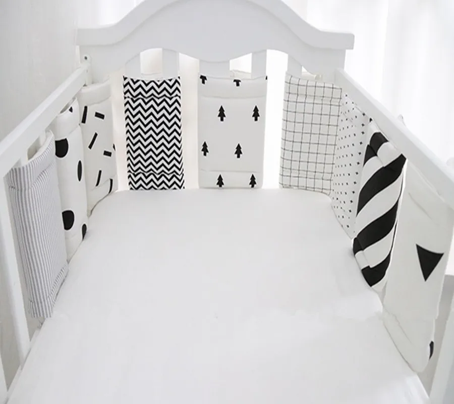 

11 Pcs/set Baby Bumpers Cotton Breathable Defense Collision Newborn Crib Sliced Flat Sheets Washable Baby Bed Bumper Bedding