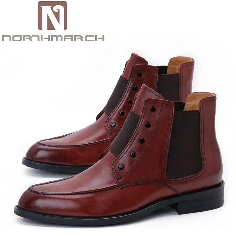Motorlaarzen Sapatos De Boots Botas Mannen Motocicleta Confortáveis Negócios Ankle Inverno Martin Preto Homens azul Dos vermelho Outono Vinho Northmarch 7wqOSS