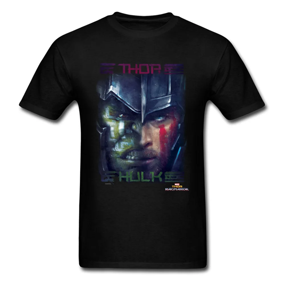 Tops Shirt Men Tshirts Thor Ragnarok vs the Hulk Summer Clothes Fall Cotton Round Collar Adult T-Shirt Personalized Wholesale | Мужская