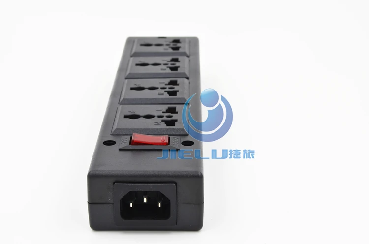 

2pcs/lot 4 Ways Universal Power socket with overload protector,Circuit Breaker Switch,power socket extend with C14