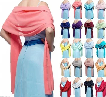 

New Hot Soft Scarf/Shawl Chiffon for Wedding Party Prom Bride Bridesmaid cape bridal bolero