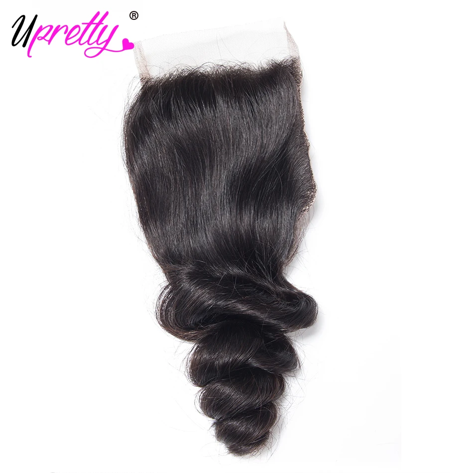 Upretty Hair Malaysian Loose Wave with Closure Malaysian Remy Human Hair Spring Loose Curly Hair 4 Bundles with Lace Closure Upretty Hair Malaysian Loose Wave with Closure Malaysian Remy Human Hair Spring Loose Curly Hair 4 Bundles with Lace Closure