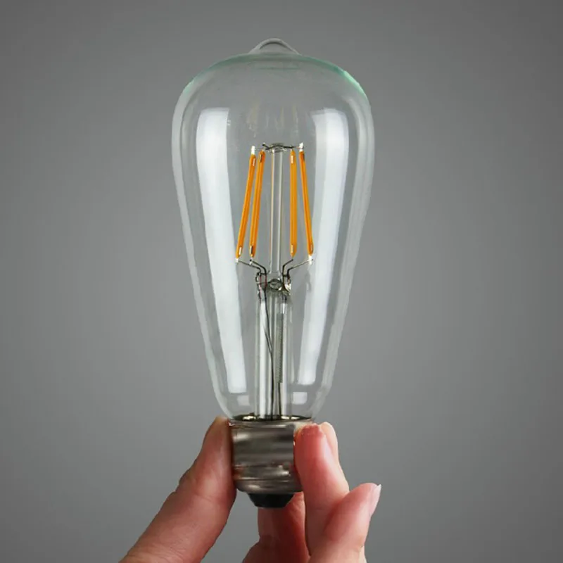 

Vintage LED Edison Light Bulb E27 2W 4W  6W 8W110V 220V  ST64 LED Edison Bulb for Home lights