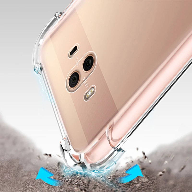Роскошный прозрачный противоударный чехол YUETUO для huawei mate 10 pro mate10 силиконовые