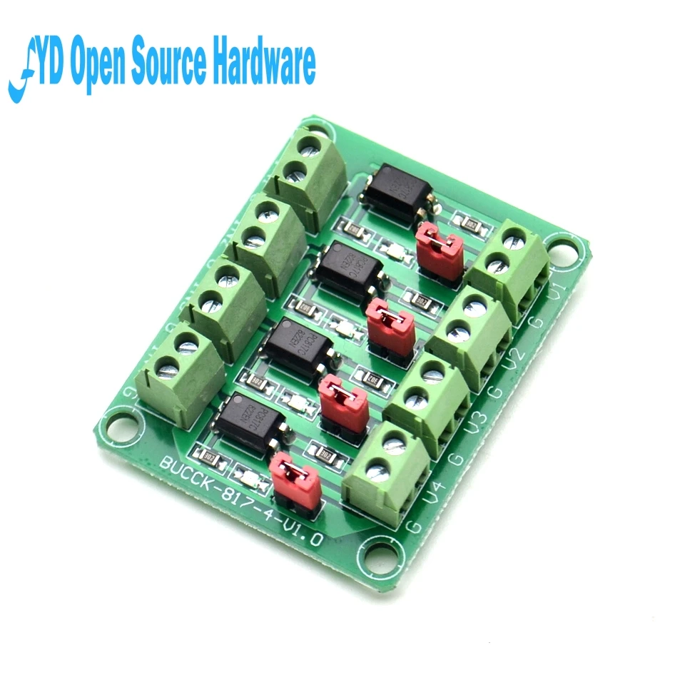 

1pcs 817 optocoupler 4-way voltage isolation board voltage control switching module drive module optical isolation module