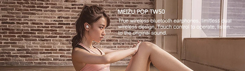 Meizu POP TWS наушники настоящие беспроводные стерео наушники TW50 сенсорное управление активированный телефон голосовой помощник звук водонепроницаемый