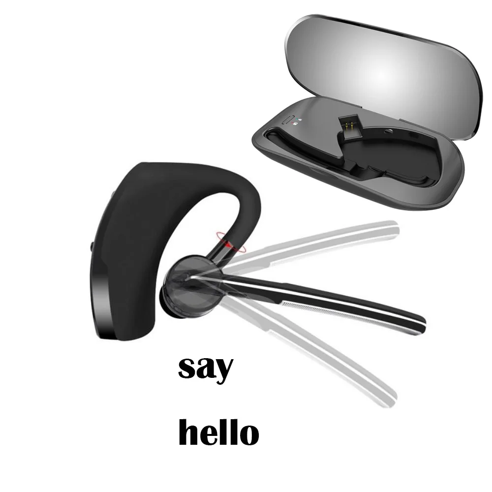 

V8s Business Bluetooth Earphone Wireless bluetooth V4.1Earbuds Handsfree with mic ear-hook for iPhone/Xiaomi for smart phone