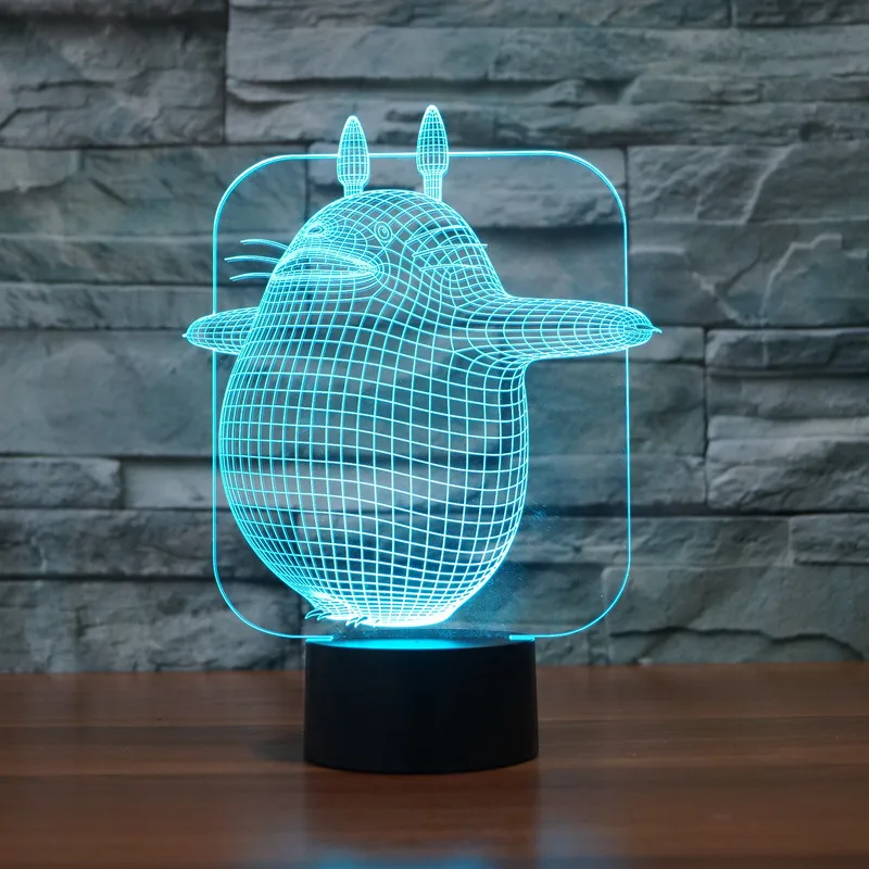 

Color Changing Desk Lamp Touch Button 3D Led Night Light Cute My Neighbor Totoro Style Table Lamp for Baby Sleeping Light