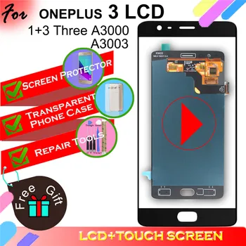 

Super AMOLED LCD Display For Oneplus 3 1 + 3 Three A3000 A3003 Touch Screen Digitizer Panel Replacement Parts 1920x1080 5.5"