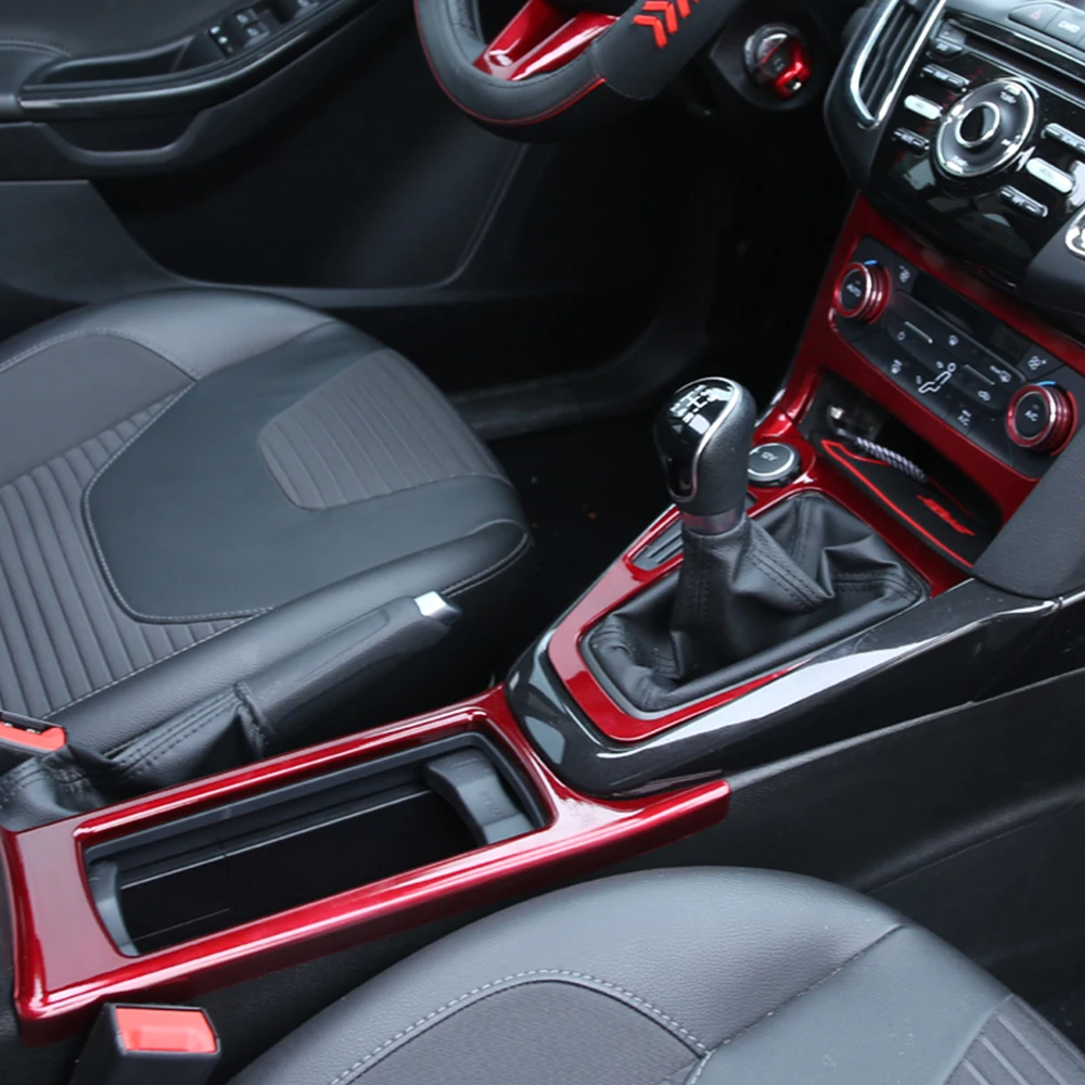 Carmilla автомобиля ABS хромированная отделка рулевого колеса внутренняя дверная ручка чаша крышка вентиляционное отверстие Наклейки для Ford Focus 3 4 MK3 MK4