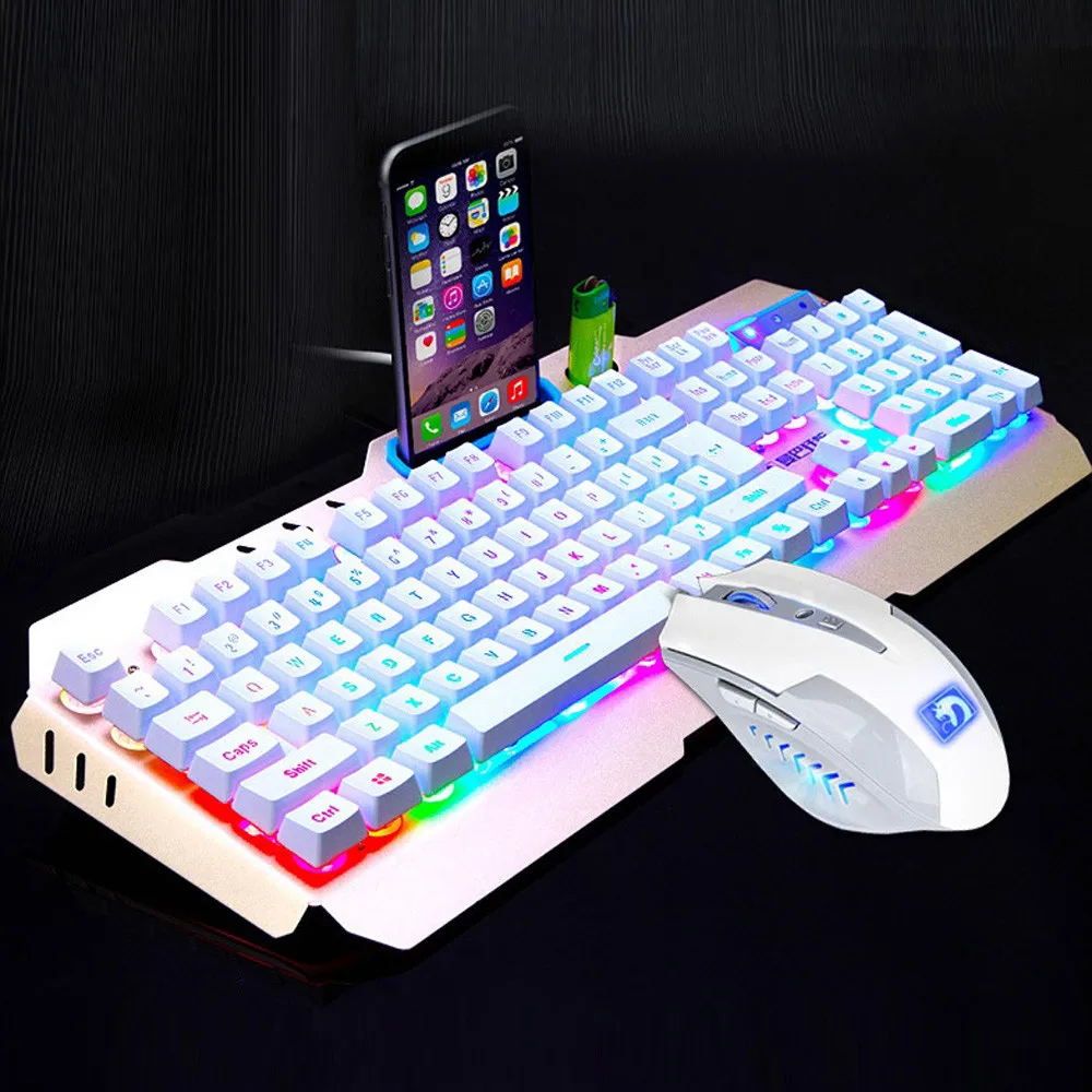 

New ergonomic design 6-speed multi-function keys LED Backlit Usb Ergonomic Gaming Keyboard + Gamer Mouse Sets + Mouse Pad