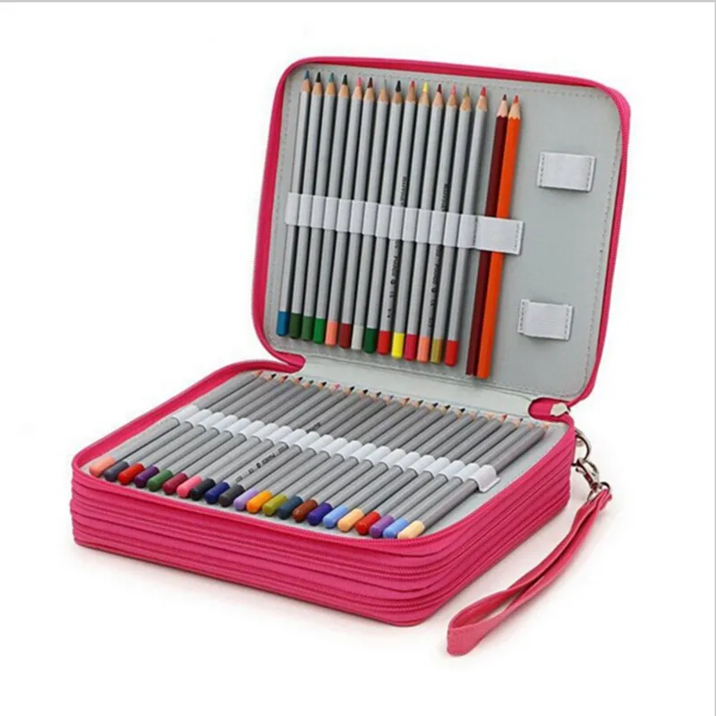 Кожаный чехол-карандаш kawaii estuches school girl чехол-карандаш материал Эсколар ручка сумка коробка 124 отверстия
