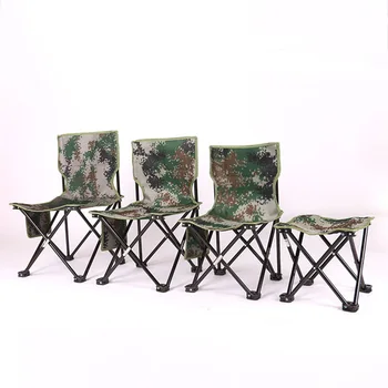 

Outdoor camouflage folding chair folding portable camping chair portable hiking Oxford bench stool fishing seat package sale