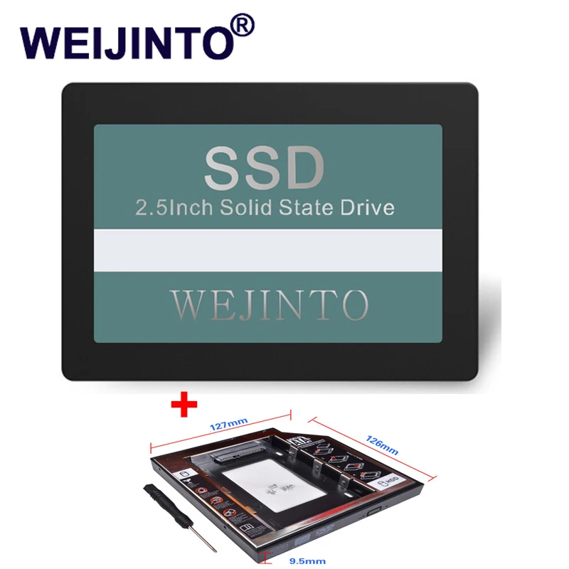 SSD 60 ГБ 120G 240 Гб SATA3 SATA2 32 Гб 2,5 дюймов жесткий диск и 9,5 мм 2nd HDD Caddy SATA To SATA 2,5 SSD для ноутбука WEIJINTO