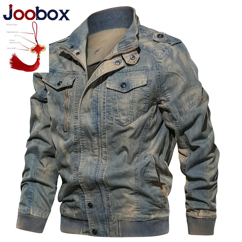 

New Spring Military Denim Jacket Men Plus Size 6XL Bomber Jackets Male Jaqueta Masculina Slim Fit Fashion Vintage Jeans Jackets