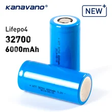 Kanavano 32700 3,2 V 6000mAh lifepo4 Аккумуляторная батарея для сотового телефона LiFePO4 5C разряда батареи для Светодиодный фонарики лампа аварийной сигнализации