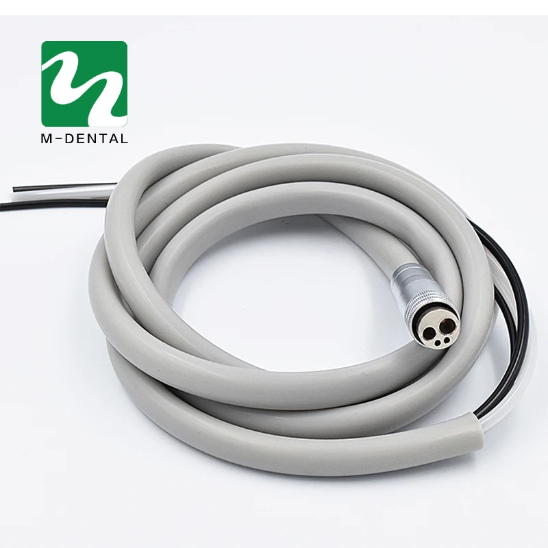 2pcs pack Dental 4 Holes handpiece Hose Tube with Connector for High Speed handpiece Dentistry Material 4