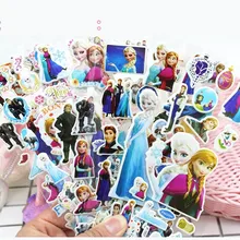 Новинка, 12 листов/партия, 3D объемные Пузырьковые наклейки, Мультяшные наклейки «Холодное сердце», сделай сам для детей, игрушки для мальчиков и девочек, Съемный ПВХ