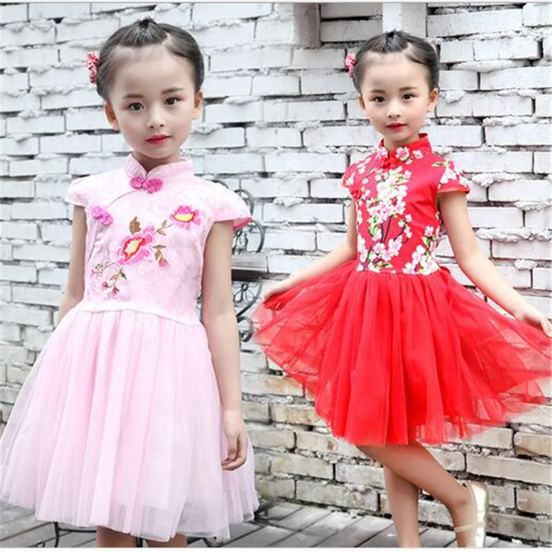 От 4 до 15 лет, детское свадебное кружевное платье для девочек вечерние платья принцессы в китайском стиле, коллекция года, летняя одежда для девочек Infantis Vestidos