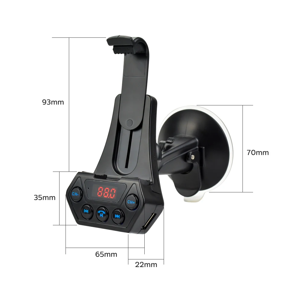 Автомобильный Bluetooth FM передатчик AOSHIKE с подставкой для смартфона mp3 плеер 5 В 2 1 А