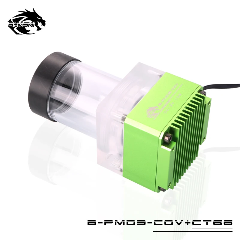 

Bykski DDC Pump & Reservoir Combo, Maximum Flow Lift 6 Meters 600L/H, Tank Length 66MM. P/N:B-PMD3-COV+CT66