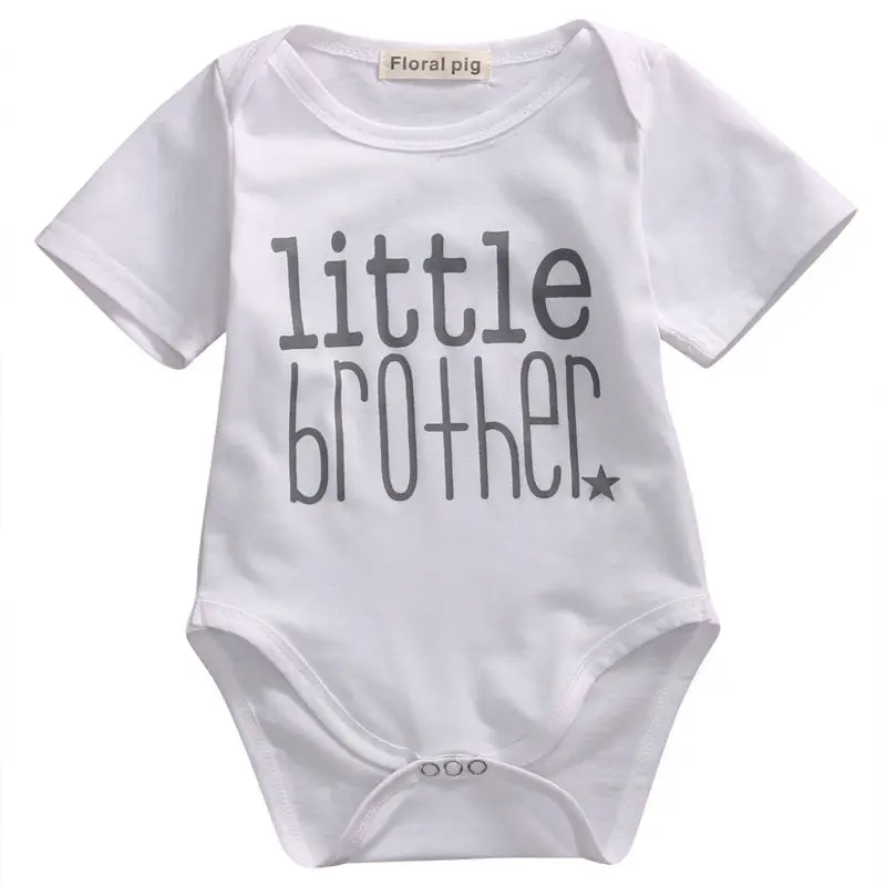 Pudcoco/топ для мальчиков; Одежда для новорожденных; комбинезон для маленьких мальчиков; боди; футболка «Большой Брат»; топы; комплект одежды; Семейный комплект - Цвет: Litter Brother