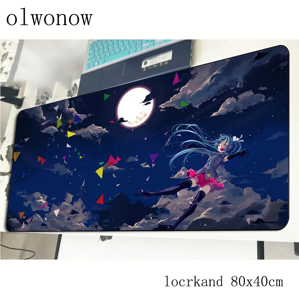 Hatsune Miku mouse pad 80x40cm Boy Gift mousepads best gaming mousepad gamer wrist rest personalized mouse pads keyboard pc pad