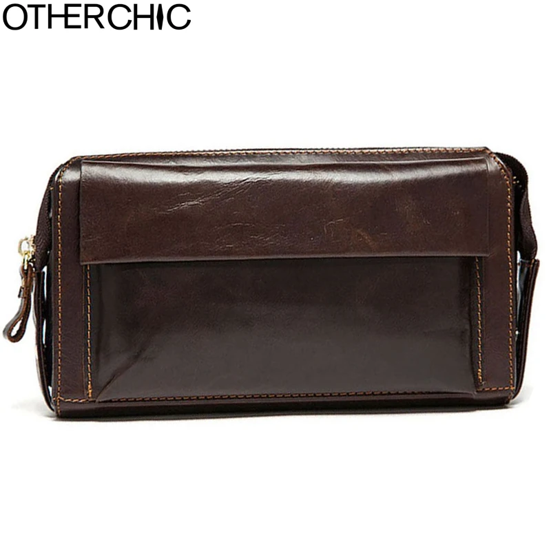 

OTHERCHICHot Sale Men Wallets Genuine Leather Coin Zipper Pocket Men's Long Wallet Male Man Hand Bag 17Y04-52
