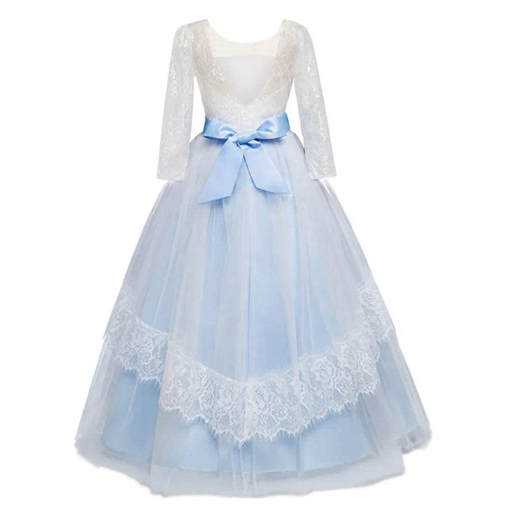 Детское нарядное платье-пачка принцессы с кружевным бантом для девочек; праздничное платье для девочек; disfraz princesa modis