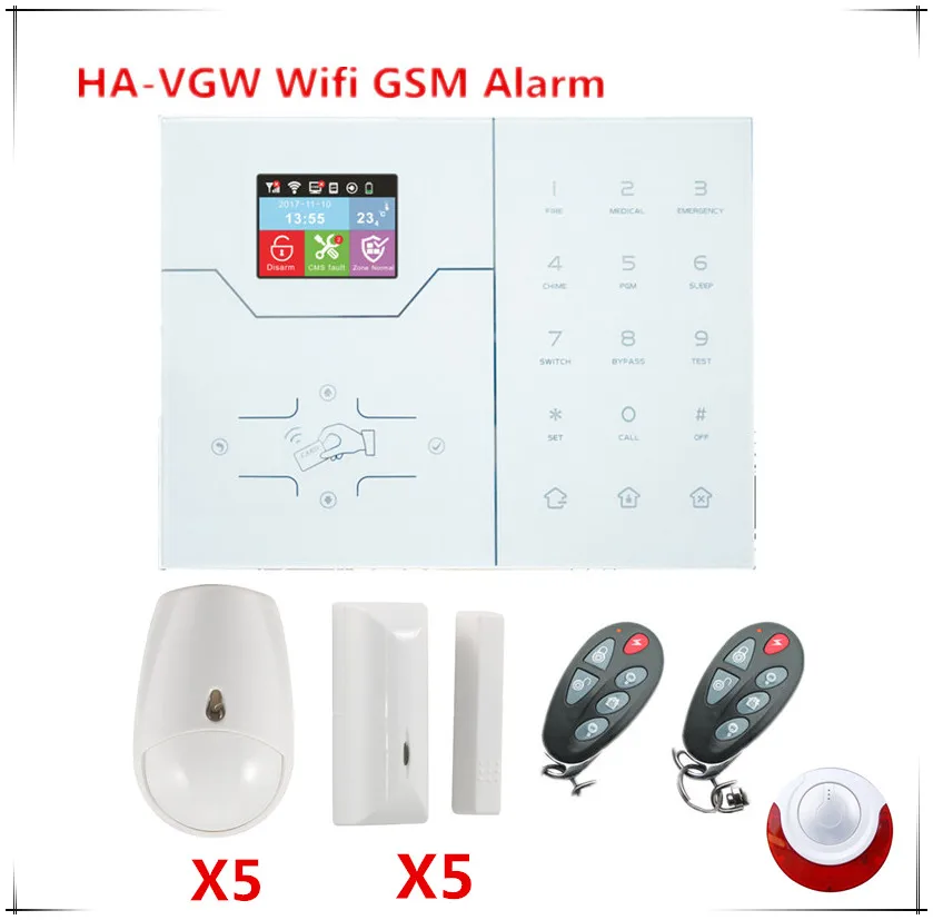 HA-VGW Wi-Fi gsm-сигнализация Умный дом Охранная сигнализация анти-тайф охранная сигнализация система Wifi интеллектуальная система сигнализации с приложением