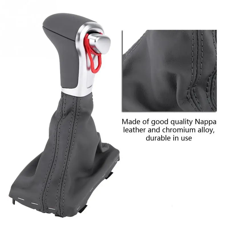 Car Gear Shift Stick Knob + Gaiter Boot Cover DSG S Tronic for Audi B8
