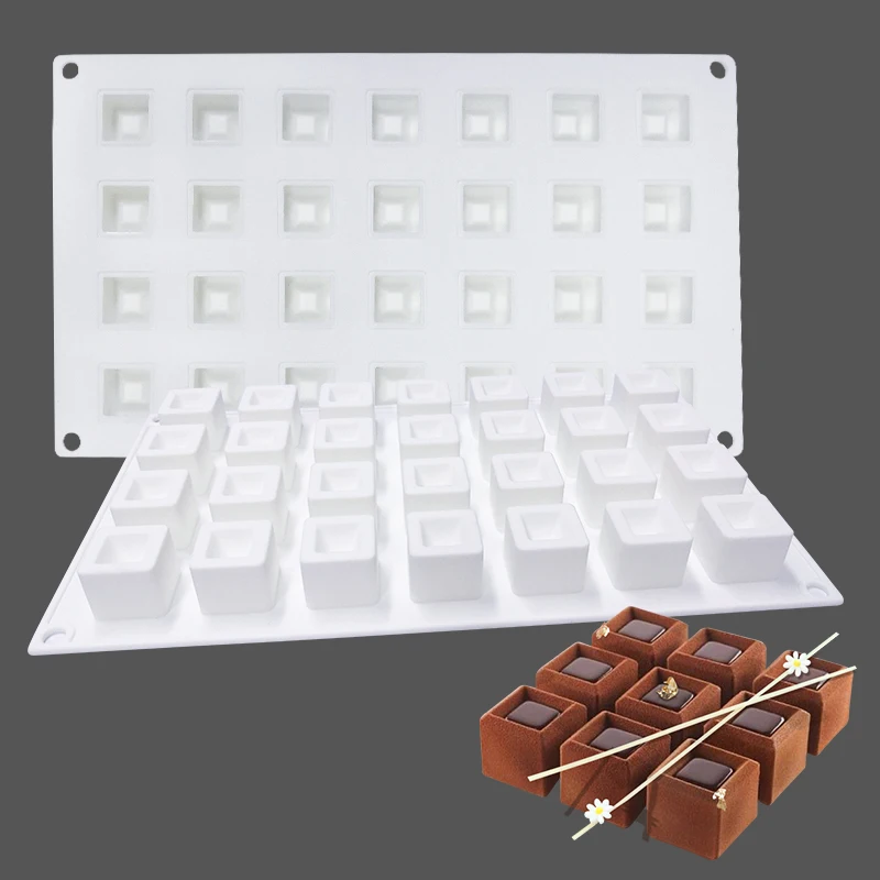 

Meibum 28 Holes Cube Silicone Cake Mold For Baking Chocolate Mould Mousse Moule Baking Tools Dessert Decorating