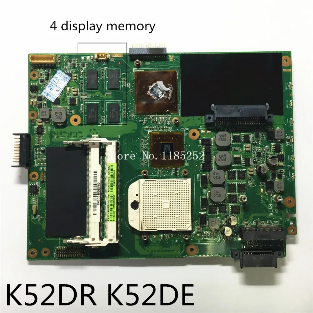 For Asus K52DR K52DE Laptop motherboard Mainboard with 4 display memory