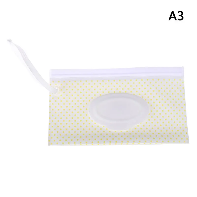 Print Baby Wet Wipes Bag Reusable Wet Wipes Cover Container For Wet Wipes Baby Skin Care Travel Wipes Bag - Цвет: A3