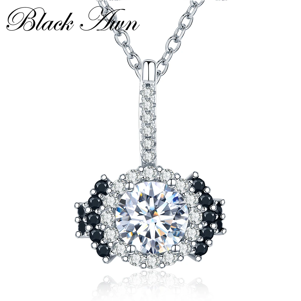 [Черный AWN] 925 пробы Серебряные Ювелирные наборы модные обручальное ожерелье для женщин обручальное кольцо PR021