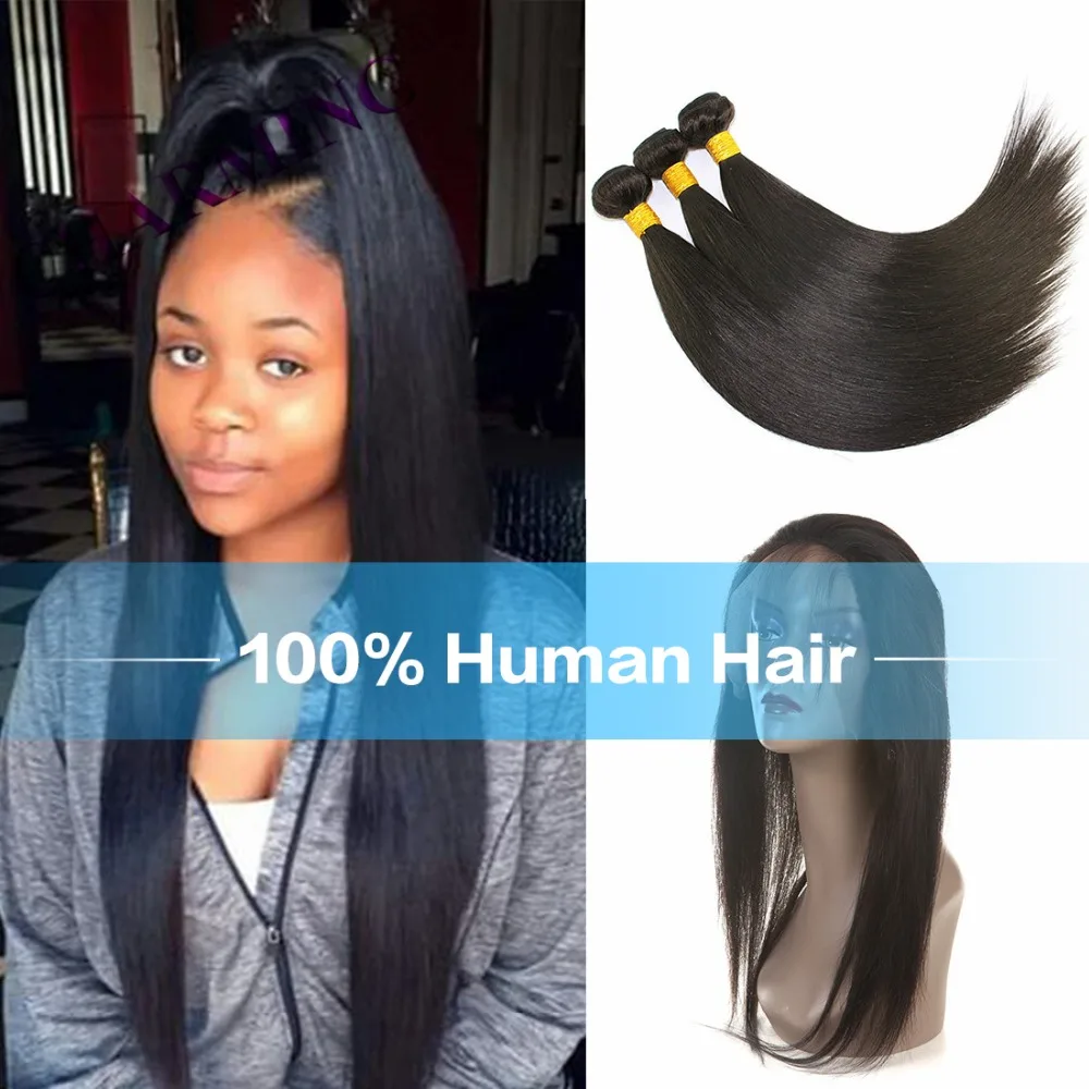 Charming Top 360 Lace Frontal With 4 Bundles font b Brazilian b font font b Straight