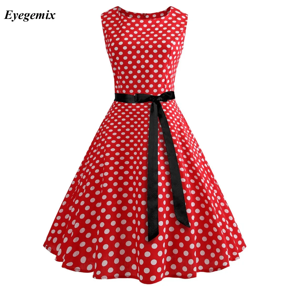 

Women Summer Dress 2018 Polka Dot Retro Vintage 50s 60s Casual Party Office Robe Rockabilly Dresses Plus Size Vestidos Mujer